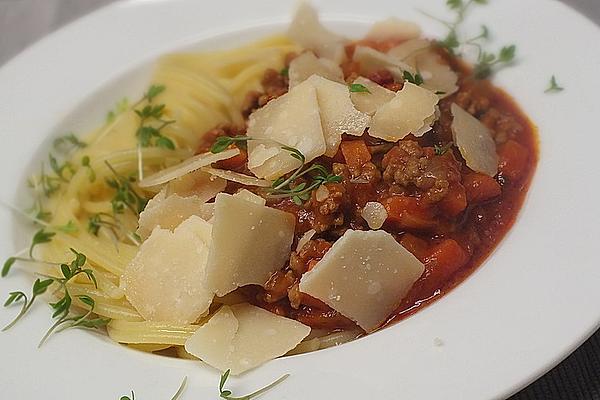Spaghetti with Fine Minced Meat Sauce