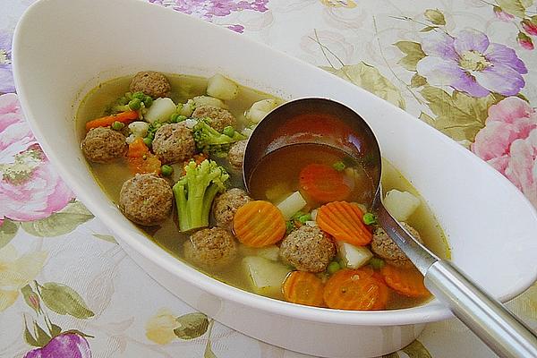 Spring Soup with Meatballs