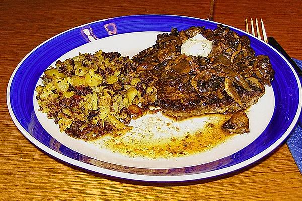 Steak with Fresh Mushrooms