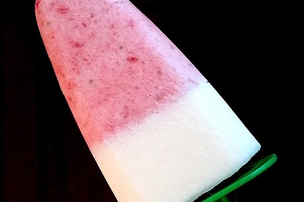 Strawberry-Banana-Cream Ice Pop`s