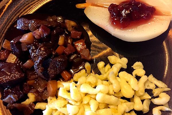 Tom`s Venison Goulash with Chanterelles