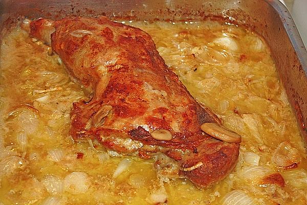 Turkey Leg in Riesling Sauce