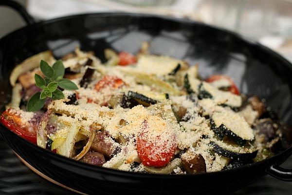 Vegetable Gratin with Aubergines, Fennel, Zucchini and Tomatoes