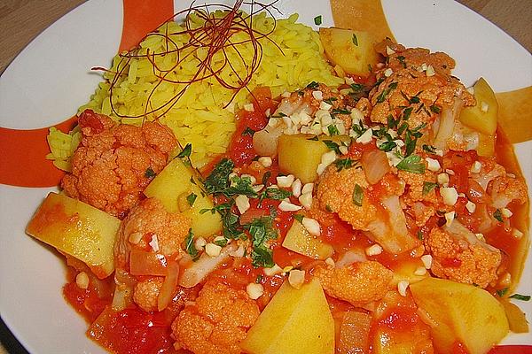 Vegetarian Indian Cauliflower – Tomato – Curry