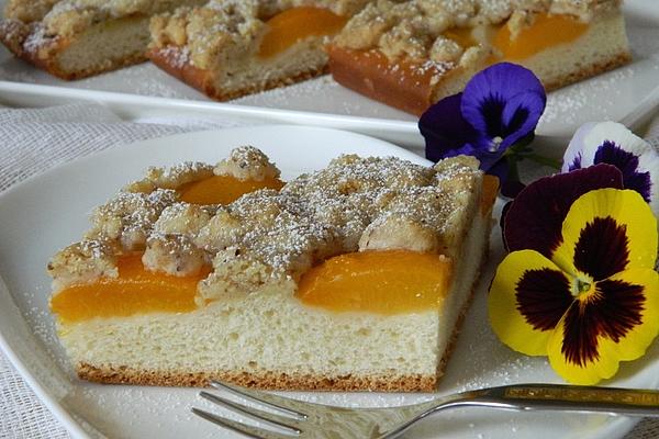 Yeast Cake with Apricots and Sprinkles