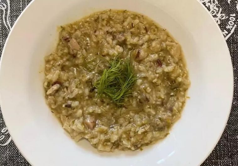 Risotto with Spinach and Chicken Fillet
