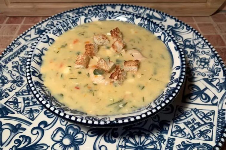 French Cheese Soup with Chicken Recipe